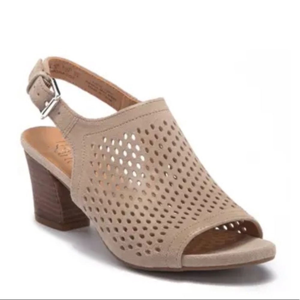 Franco Sarto Monaco Suede Perforated Dress Sandal